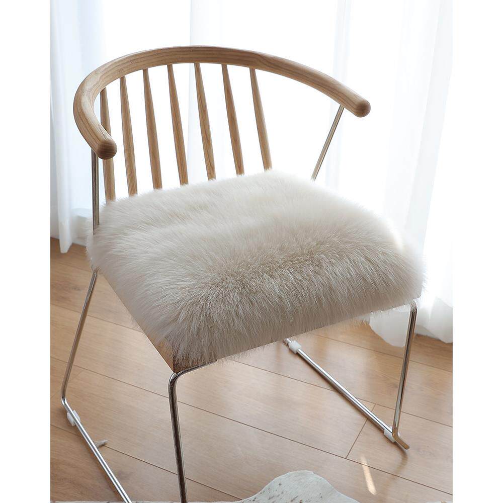 小沙羊毛椅子垫坐垫座垫椅子加厚圆形羊毛垫防滑凳子梳妆台椅子垫