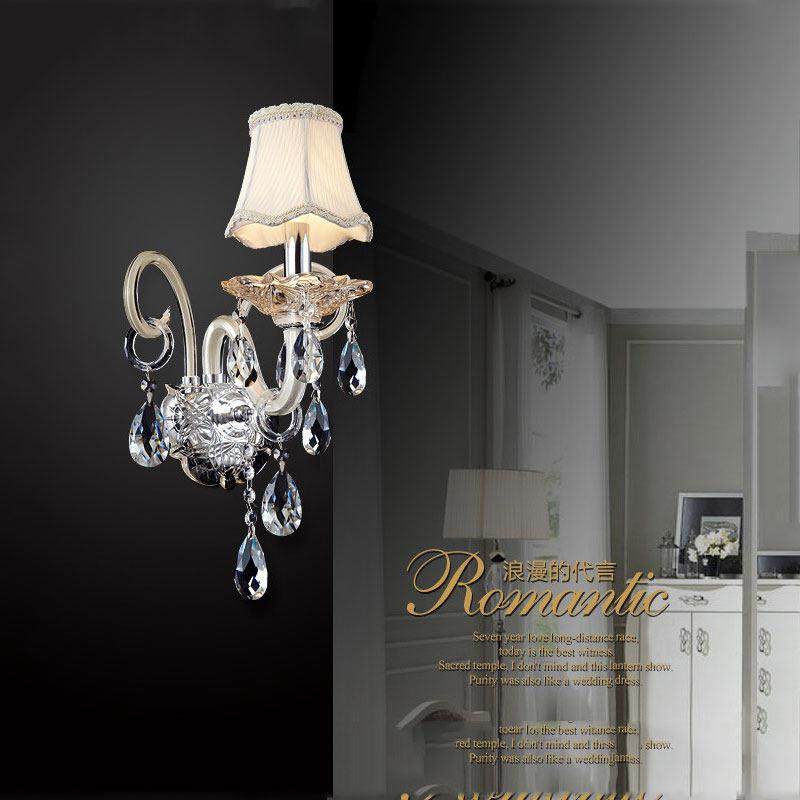 欧式水晶壁灯卧室奢华客厅背景墙灯轻奢镜前灯酒店个性床头灯led