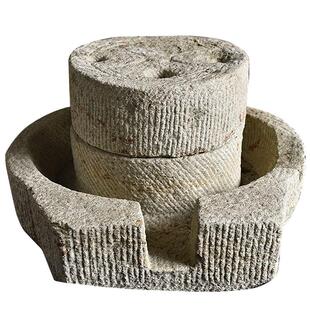 精品小石磨老石磨家用手工石磨传统民间旧石器装饰流水摆件磨盘