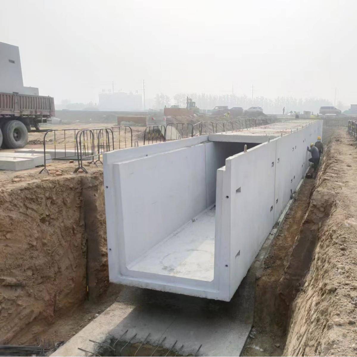 混凝土U型电缆槽成品电缆沟地沟槽预制钢筋水泥排水水泥制品厂家