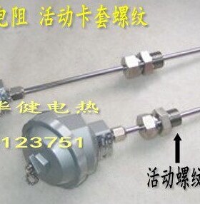 装配式热电偶 温度传感器 探头 铂电阻 PT100A活动牙固定螺纹