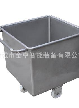 不锈钢肉料车料斗车200升带挂耳提升机周转车料筒车