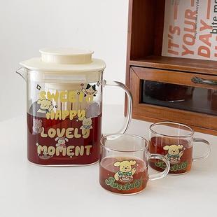 大容量可煮泡茶杯家用耐高温玻璃杯创意茶水分离养生杯电陶炉套装