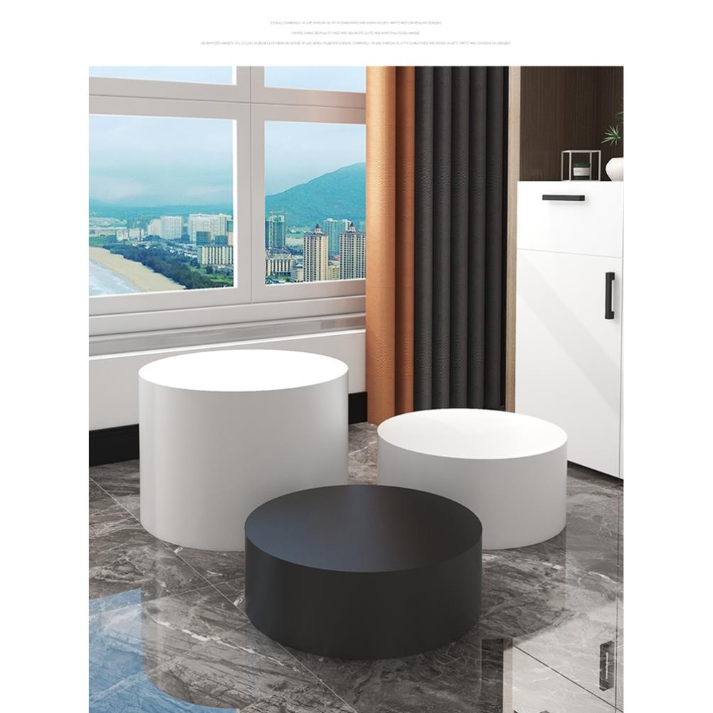 圆柱儿童拍照摄影道具烤漆展示台白色木墩子圆形底座摆件模特地台