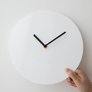 diy手工钟表自制钟面表盘教具空白圆形板画创意纯白挂钟简单时钟