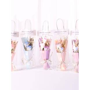 七夕情人节永不凋谢的花吉非子玫瑰干花束向日葵送给女友，女老师