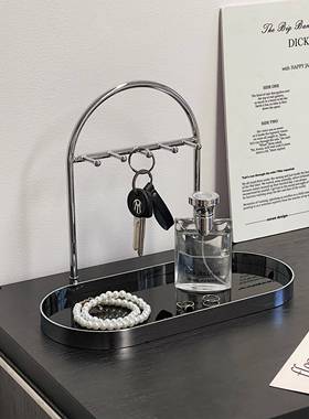 入户玄关进门口挂钥匙置物架鞋柜摆件桌面首饰戒指杂物收纳盒