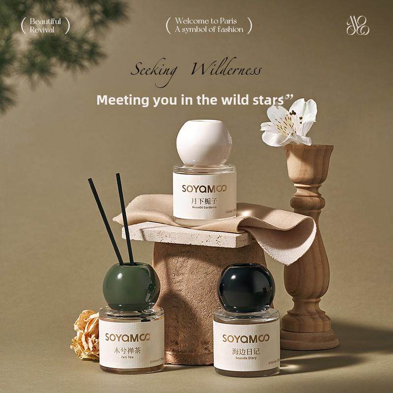 索苜无火香薰藤条栀子花精油香氛室内持久留香家用高级感香氛摆件