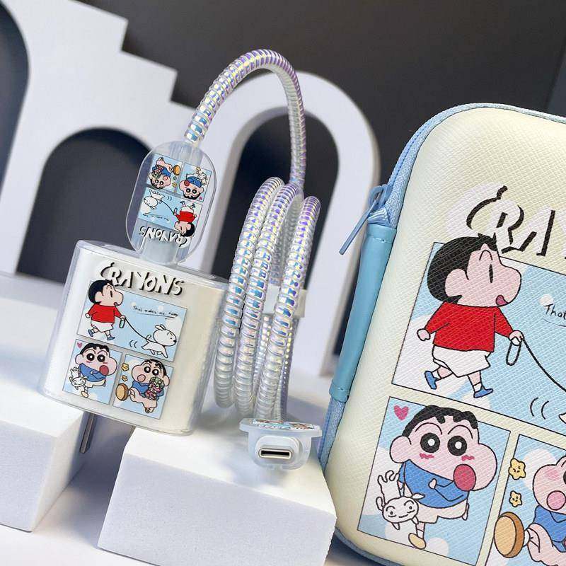 适用iPhone苹 果16/16pro/15promax充电器保护套20W数据线 线缠绕线 线绳