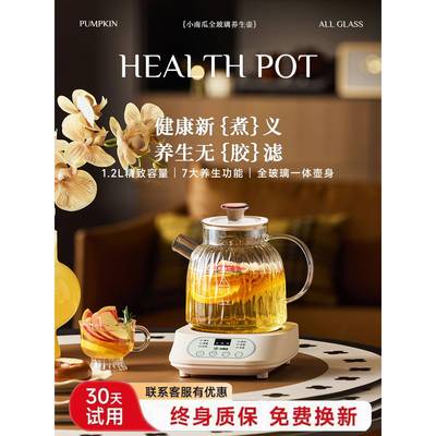 2025新款纯全玻璃正品养生壶炖煮一体办公室小型煮茶壶一人烧水壶
