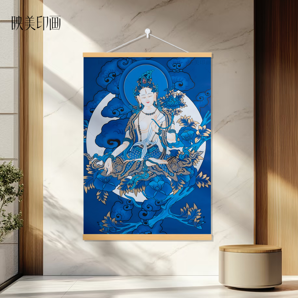 藏式六道轮回唐卡画中堂客厅挂画佛堂装饰画墙壁国画卷轴挂画图轴