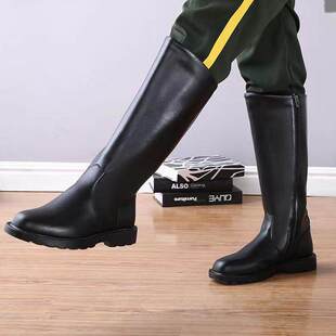 高中小学生仪仗队高筒靴子马靴升旗手靴运动会男女款长筒靴演出靴