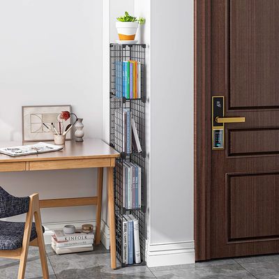 书架落地夹缝窄缝书柜置物架家用儿童I卧室简易多层桌面收纳柜