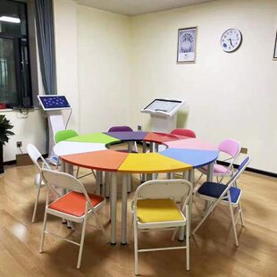 培训学校心理拼接桌椅单位器材咨询室彩色活动变形拓展辅导室团体