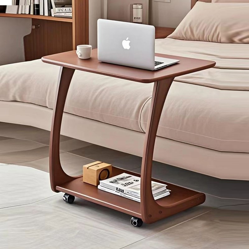 全实木沙发边几可移动桌子带轮y迷你茶几客厅小户型家用方角几茶