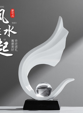 轻奢风高档酒柜装i饰品摆件高端大气客厅电视柜办公室高级感工艺