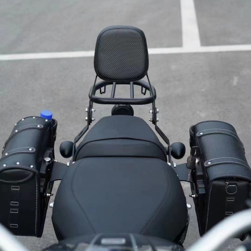 适用赛科龙ReA401改装23款防摔护杠 改装复古快拆边包伸缩折叠靠