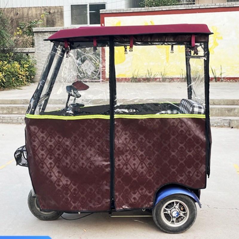 电动汽车篷新型加厚封闭透明篷布分离皮革耐磨,耐用T,易于安装和