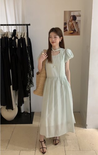 非真实价格：韩国Chic气质温柔小女人设计感时髦休闲连衣裙