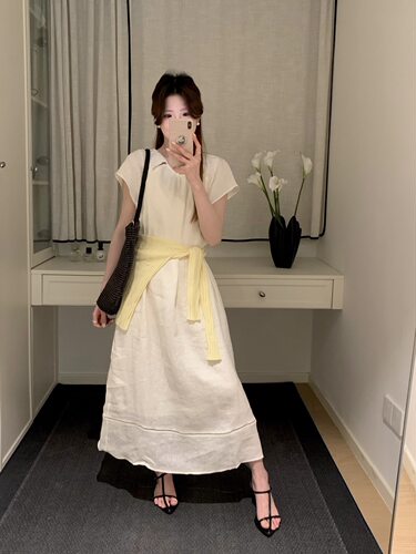 非真实价格：韩国Chic气质温柔小女人设计感时髦休闲连衣裙