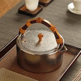 纯钛茶壶煮茶器泡茶器提梁壶家用电陶炉烧水壶单壶焖茶壶功夫茶具