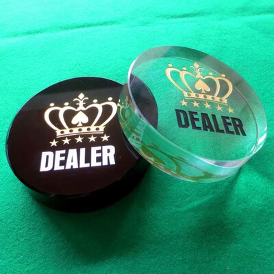 德扑dealer庄码压牌片 德州扑克配件筹码庄家位庄牌庄片