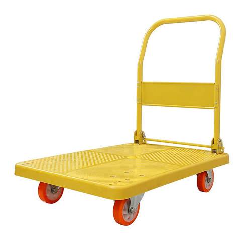 工具手推车搬运车加厚折叠静音平板车拉货PP塑料载重00kg推货车