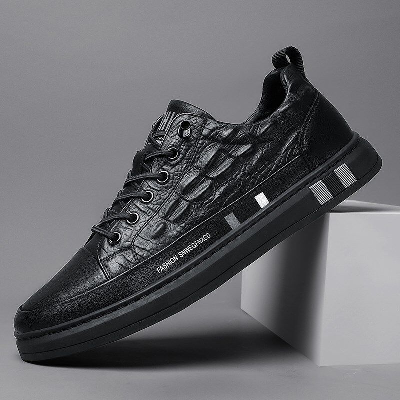 一脚蹬男鞋夏季潮流百搭工作休闲 皮鞋青少年运动软底开