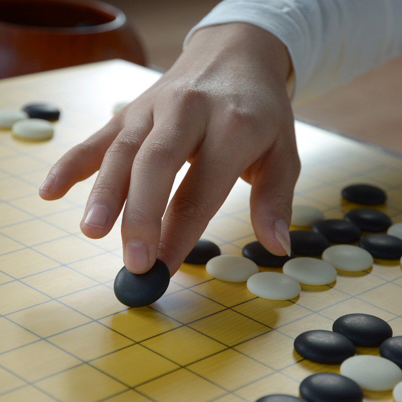 云扁3 4公分新榧围棋套装 实木拼接不贴面围象双面围棋盘棋罐大号
