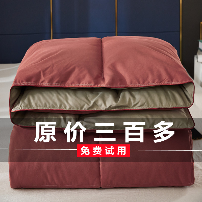 羽绒被95白鹅绒冬被10斤鹅绒被春秋被单双人宿舍被子加厚被芯冬季
