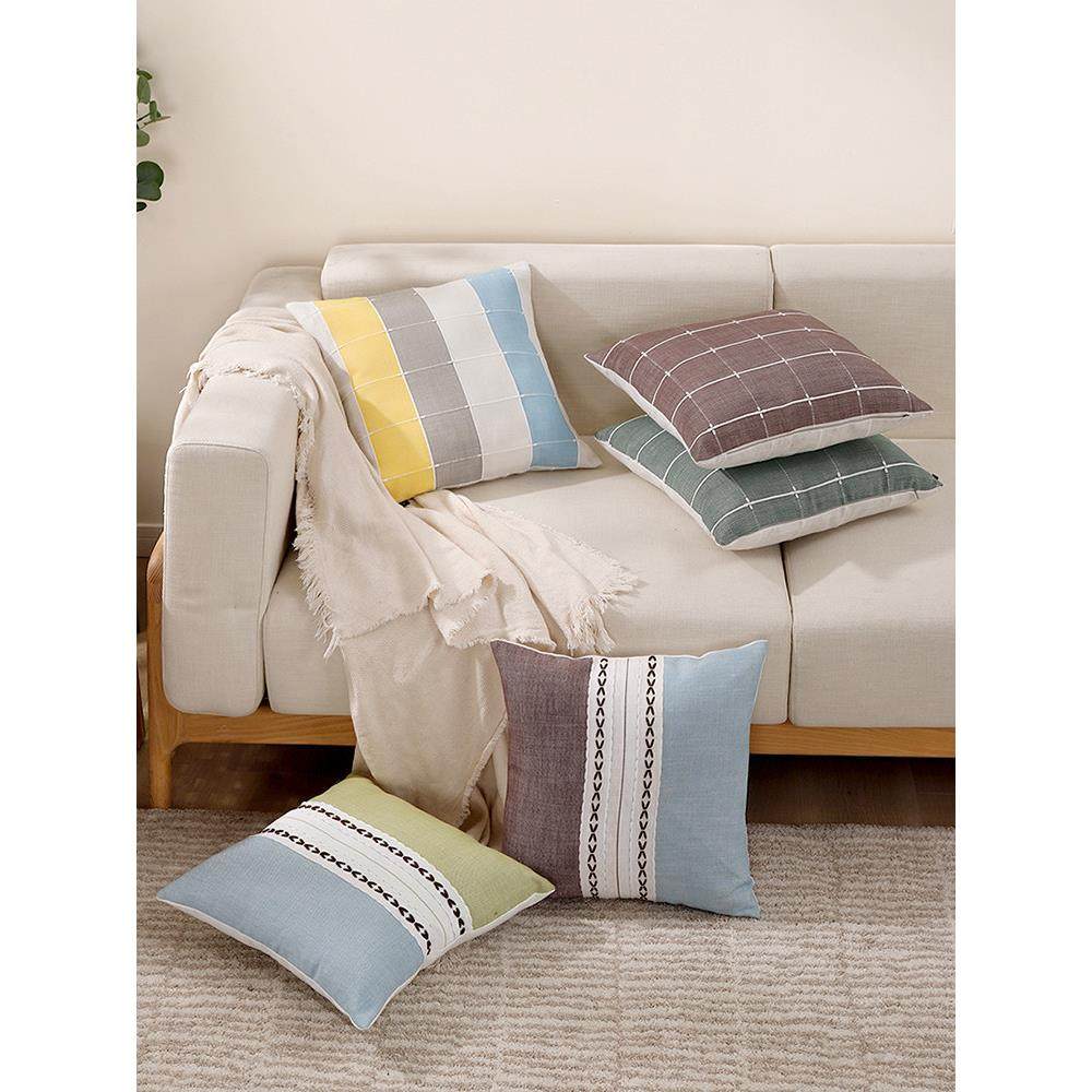 棉和亚麻枕头斯堪的纳维亚小清新沙发垫套客厅枕头办公室腰枕头床,居家布艺,靠垫/抱枕,淘宝优惠券,粉丝福利购,淘宝优惠卷