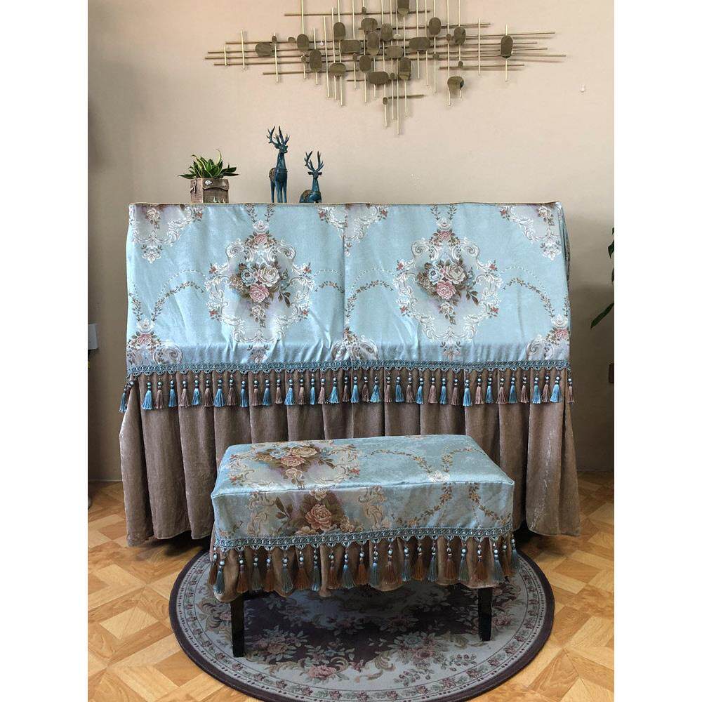 欧式钢琴防尘罩半包轻奢高档日系钢琴套罩简约琴布盖布高级琴罩