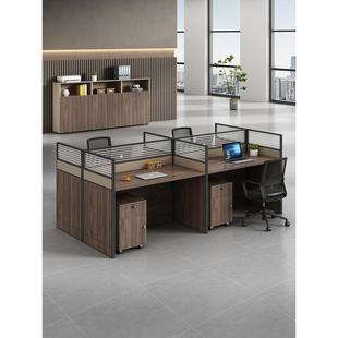 简单现代员工甲板屏风办公桌椅组合工作站电脑桌分区四人或六人桌