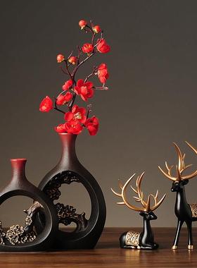 新中式家居客厅酒柜摆设玄关创意摆件书房办公室桌面现代小装饰品