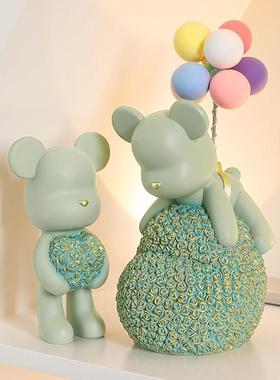 可爱暴力熊摆件 家居装饰品玄关电视柜卧室办公书桌治愈小物件ins