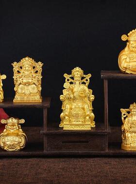 纯黄铜财神饰品家财神铜像办公室Q版小财神比拜像