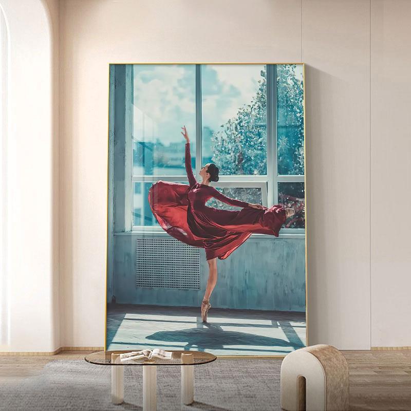 舞蹈教室芭蕾舞者装饰画艺术美女人物挂画工作室背景墙轻奢壁画