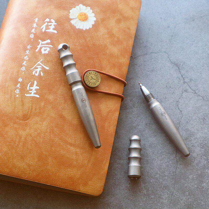 萝卜丁迷你钛合金水性签字笔酷棒小巧便携防身短棍棒武术练习橛