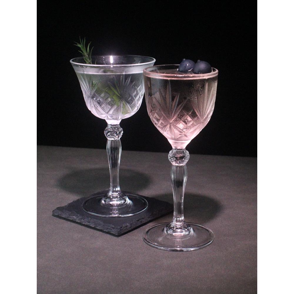 意大利进口RCR水晶鸡尾酒杯欧式古典刻花高脚杯尼克诺拉杯调酒杯