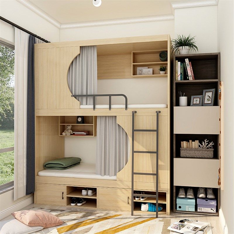 青旅民宿双层床公寓床学生宿舍实木上下铺电竞酒店太空舱上下床,商业/办公家具,学校双层床/宿舍床,淘宝优惠券,粉丝福利购,淘宝优惠卷