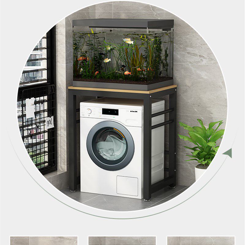 洗衣机架子置物架滚筒烘干机叠放阳台上方厨房免打孔加厚单层架子