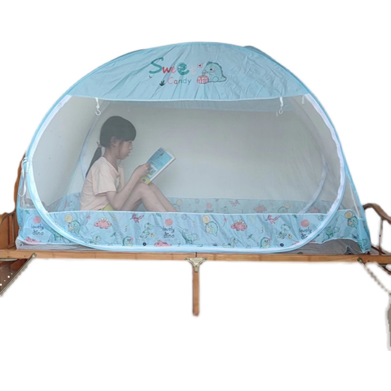 折叠床蚊帐宽60*65*165*70*75*80*85*88*90*1儿童三门蒙古包学生