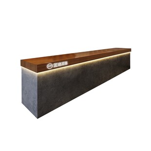 工业风台球厅前台柜接待酒吧吧台桌收银台饭店转角烧烤餐饮火锅店