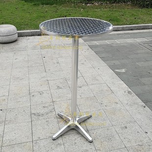 宣传活动展会圆吧台可q拆装折叠酒吧方桌固定高婚宴鸡尾酒会高脚