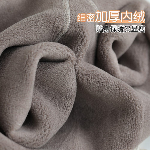 竖条纹加绒加厚打底裤冬季外穿z高个子加长保暖裤纯棉踩脚连裤袜