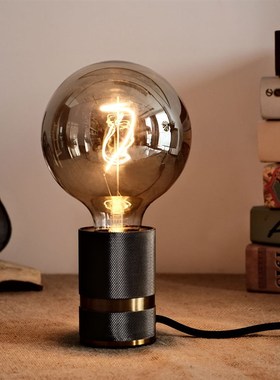 网红暖光爱迪生灯泡E27螺口调光LED无频闪护眼调光灯烟灰色氛围灯