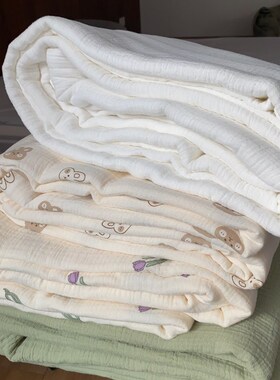 A类纯棉双层皱皱纱布布料,定做被套单人150200双人200230