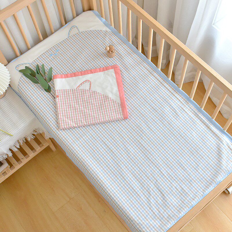 婴儿凉席新生儿童床双层苎麻软凉席子幼儿园宝宝夏季吸汗透气床单