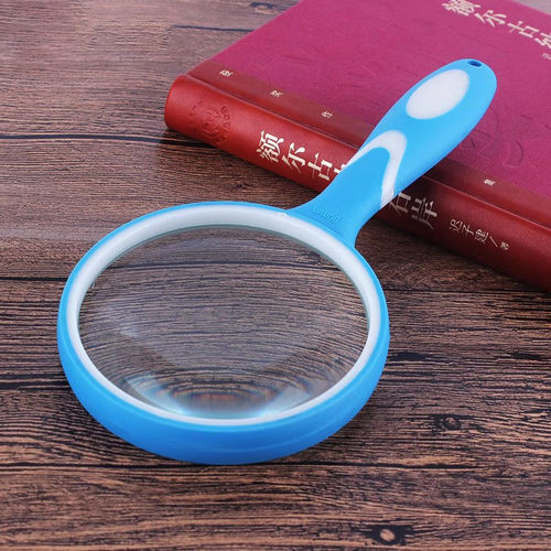 高倍高清放大镜 橡胶手持阅读鉴赏老人用儿童学生便携式