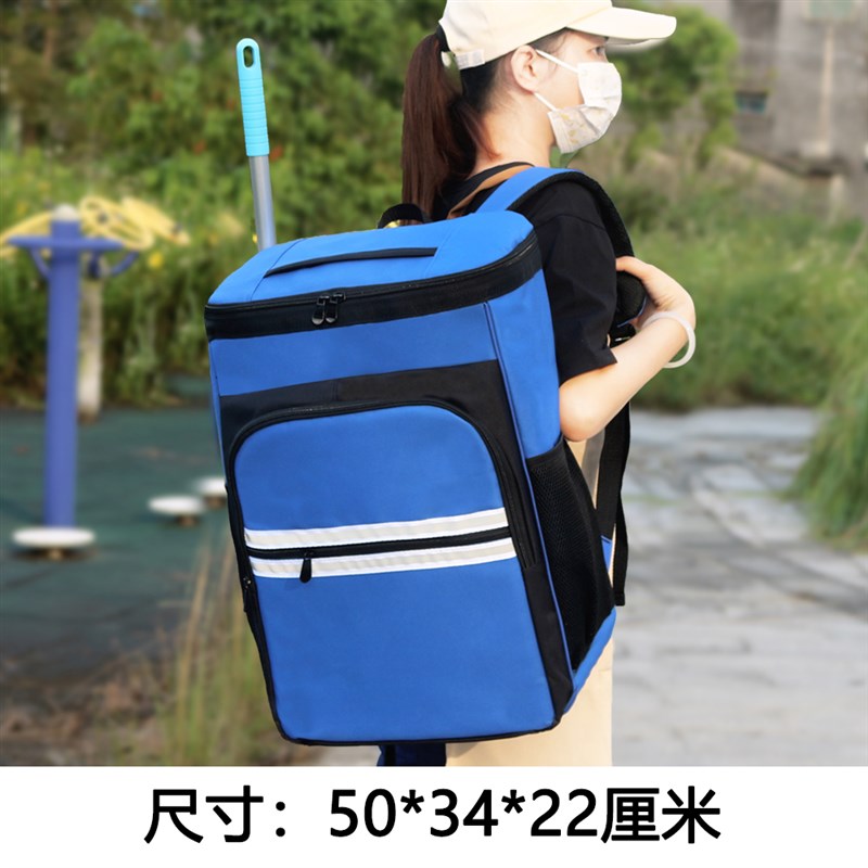 家电维修家政服务双肩包清洗开荒保洁大号红工具包立体收纳背包
